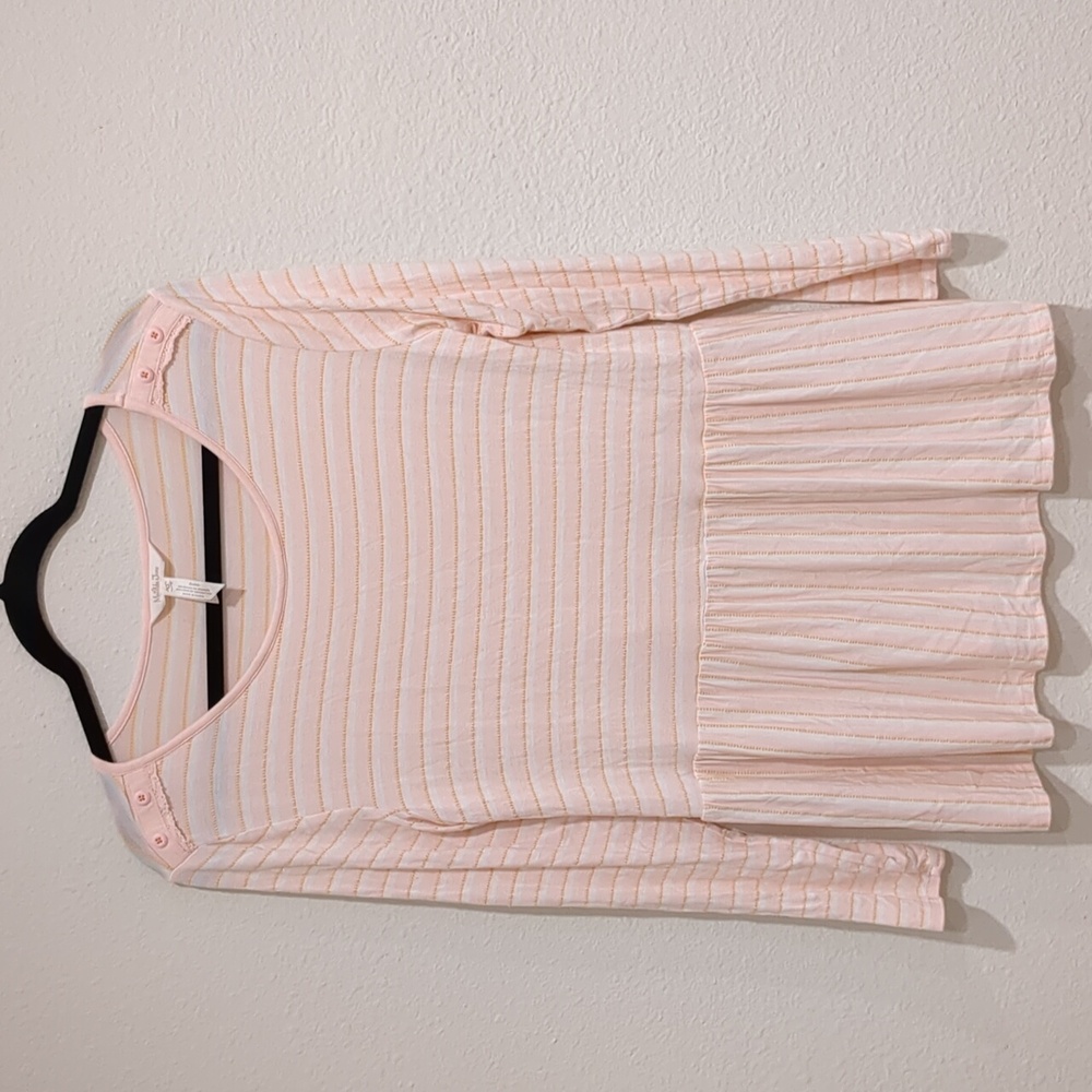 Matilda Jane Pink Striped Long Sleeve Top Size Medium